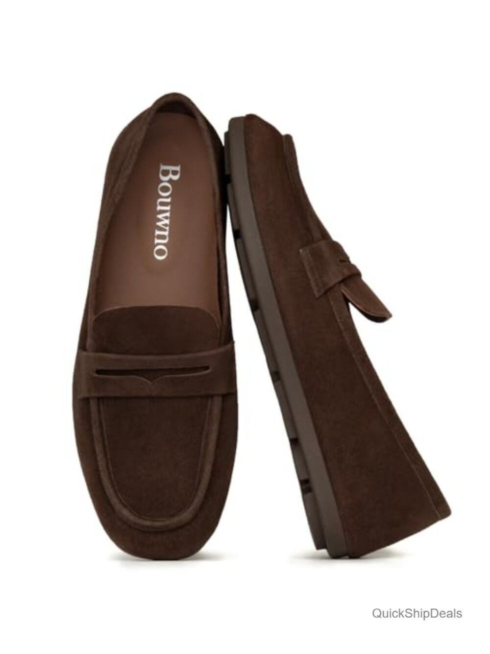 Genuine Leather Loafers for Women Memory Foam Insole Slip On Mocc Dressy Casual
